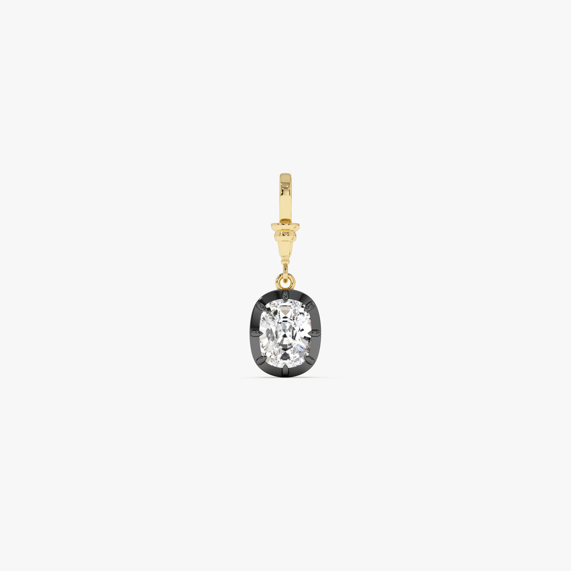 2 CTW 14K Vintage Inspired Elongated Cushion Cut Lab Grown Diamond Charm - Mabel - Image 4