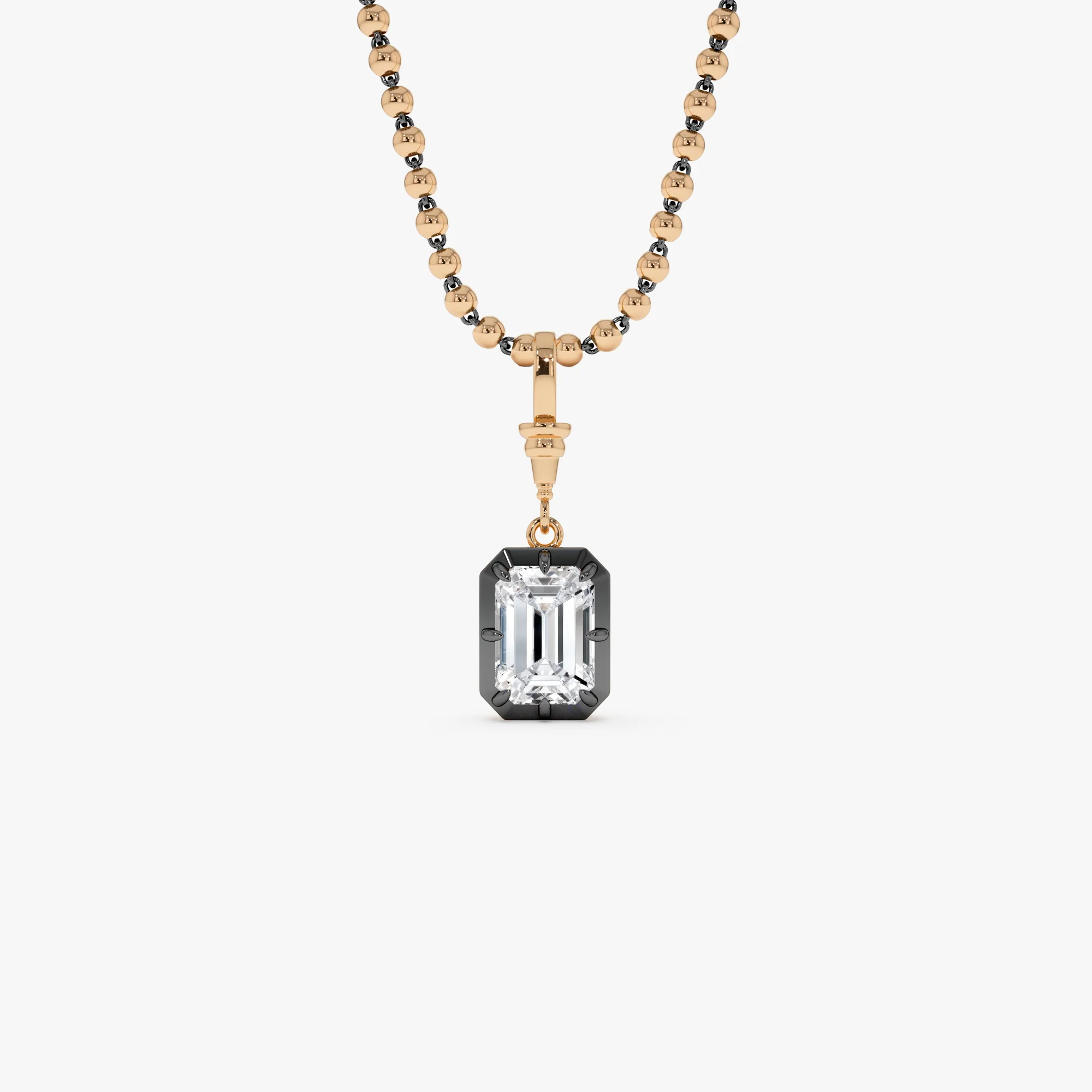 2 CTW 14K Vintage Inspired Emerald Cut Lab Grown Diamond Charm - Mabel - Image 2