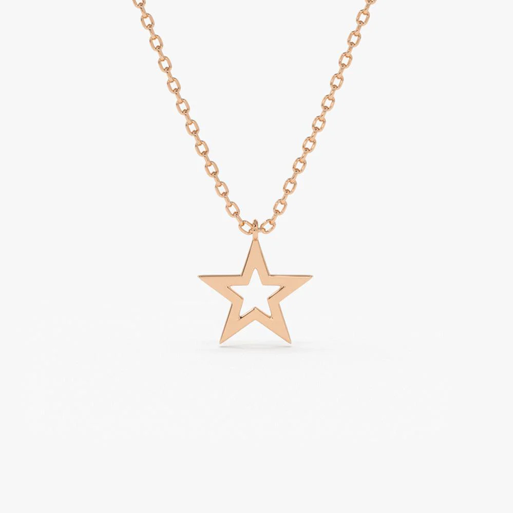 14k Star Necklace - Image 4