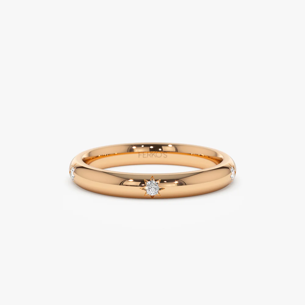 Star Setting Full Eternity Diamond Ring in 14k - Image 4